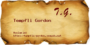 Tempfli Gordon névjegykártya