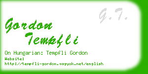 gordon tempfli business card